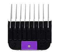 Peignes de protection professionnels en acier inoxydable pour toiletteurs d'animaux de style A5, 0,3 - 2,5 cm, compatibles avec les tondeuses Wahl KM Series Andis AG BG Oster A5 A6 (#2-1/4")