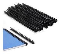 Peignes de Reliure Peignes de Reliure en Plastique Reliure Spirale Paquet de 100 Pince Reliure 6 mm 21 Anneaux A4 Noir
