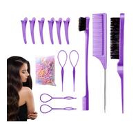 Peignes de style pour femme - Brosse lissante avec poils, petits peignes démêlants pour femmes et filles, utilisation dans les salons et salons de coiffure pour tresser carder et coiffer au quotidien