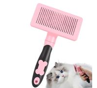 Peignes de toilettage pour chiens,peigne de toilettage pour chiens - Brosse lisse autonettoyante avec prise confortable | Épilateur doux, outils de soins des poils d'animaux pour petits animaux de typ
