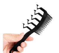 Peignes en forme de Z pour coiffeur, peigne à dents larges, fines, queue d'épingle, poignée confortable | Peigne démêlant les cheveux, démêlant les nœuds, raie les queues de pilet