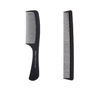 Peignes Pour Hommes 2 Pièces Peigne De Coiffure À Dents Fines Ensemble Peigne De Coiffure Pour Cheveux Bouclés Droits Longs Cheveux Courts, Noir Perruque Brush