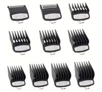 Peignes Pour Sabot Cheveux,Clip Métallique, 10 Longueurs De Coupe Est De 1.5-25 mm,Limite Peigne Ensemble Peignes Guidage Accessoires,Compatible Avec Wahl Tondeuses À Cheveux