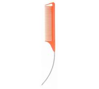 Peignes professionnels en fibre de carbone avec broche en métal pour salon de coiffure, peigne long en acier