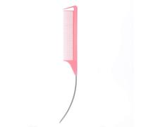 Peignes professionnels en fibre de carbone avec broche en métal pour salon de coiffure, peigne long en acier