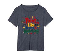 Peignez comme si Personne ne Regarde Une Inspiration T-Shirt, Femme Grandes Tailles, Bleu Chiné, 1X