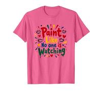 Peignez comme si Personne ne Regarde Une Inspiration T-Shirt, Homme, Rose Chiné, L