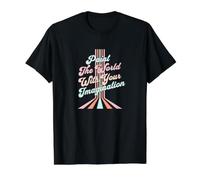 Peignez Le Monde avec Votre Imagination Artsy Retro T-Shirt Graphique avec Valeur