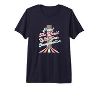 Peignez Le Monde avec Votre Imagination Artsy Retro T-Shirt Haut de Gamme