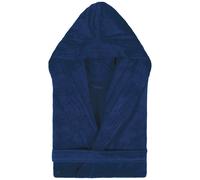 Peignoir à capuche adulte COOL coton M velours bleu Marine