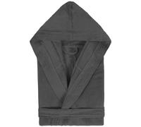 Peignoir à capuche adulte COOL coton XL velours gris Anthracite