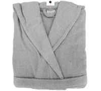 Peignoir à capuche adulte EFFICIENCE PURE coton L gris Lunar