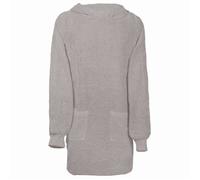Peignoir à capuche en coton - vidaXL - Gris - Taille L - Unisexe - Coton doux - Poches avant - Usage intérieur