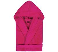 Peignoir à capuche enfant COOL coton 12 ANS velours rose Fuchsia