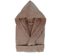 Peignoir à capuche enfant COOL coton 14 ANS velours marron Taupe