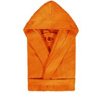 Peignoir à capuche enfant COOL coton 14 ANS velours Orange