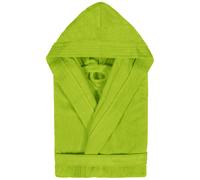 Peignoir à capuche enfant COOL coton 14 ANS velours vert Pistache