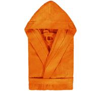 Peignoir à capuche enfant COOL coton 4 ANS velours Orange