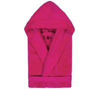 Peignoir à capuche enfant COOL coton 4 ANS velours rose Fuchsia