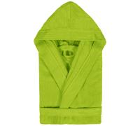 Peignoir à capuche enfant COOL coton 6 ANS velours vert Pistache