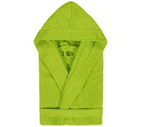 Peignoir à capuche enfant COOL coton 8 ANS velours vert Pistache