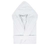 Peignoir à capuche enfant PURE coton 14 ANS blanc