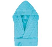 Peignoir à capuche enfant PURE coton 14 ANS bleu océan