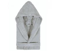 Peignoir à capuche enfant PURE coton 14 ANS gris argent