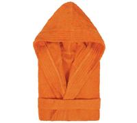 Peignoir à capuche enfant PURE coton 14 ANS orange butane