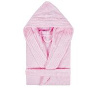 Peignoir à capuche enfant PURE coton 6 ANS rose bonbon