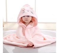 Peignoir À Capuche Super Doux Pour,Serviette De Bain Pour Enfants,Couverture D'emmaillotage,Documents Solides,Sites De Dessins S,Sourire,Tout-Petit,Bébé,80cm - Type Fensexiaomao-80cmx80cm