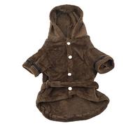 Peignoir Chien en Flanelle Douce, Serviette à Capuche pour Chiot, Sèche Rapidement, Taille Ajustable - Confort et Chaleur Après Bain, Idéal pour Petit Chien et Chat (XL)