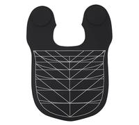 Peignoir Coiffure Collier de guidage coupe cheveux en Silicone, Cape étanche avec lignes directrices, collier teinture pondéré for Salon coiffure à domicile pour les Salons(Black)