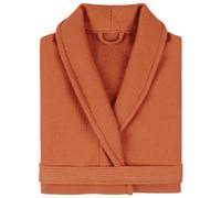 Peignoir col châle adulte NATURAL coton M rouge Ocre