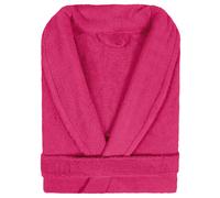 Peignoir col châle adulte PURE coton L rose fuchsia