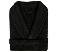 Linnea Peignoir col châle Adulte Pure Coton XXL Noir