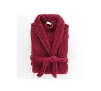 Peignoir Col Châle en Coton "Tendresse" Rubis