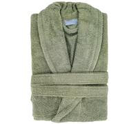 Peignoir col châle NAIA éponge coton taille L vert olive