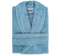 Peignoir col châle NAIA éponge coton taille M bleu cérulé