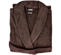 Peignoir col châle ROYAL CRESENT éponge coton taille L marron taupe