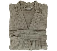 Peignoir col kimono KEA mousseline de coton taille S-M vert kaki