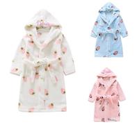Peignoir de Bain à Capuche Personnalisé pour Enfant Bébé;Peignoir Brodé Enfant avce Nom;Cadeau Naissance Personnalisé pour Garçons Filles;1-7 Ans (FR/ES, Âge, 7 ans, 8 ans, Taille normale, Blanc)