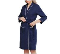 Peignoir de Bain Court pour Femme, très Doux et Confortable, idéal pour l'hiver ou Le Mariage