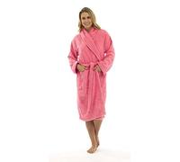 Peignoir de bain de luxe Tissu éponge 100 % coton Robe de chambre Avec ceinture et poches Pour femme - rose -