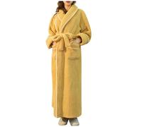 Peignoir de Bain Douillet pour Femme, Peignoir Long et Ultra Doux en Fausse Fourrure pour l'hiver