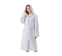 Peignoir De Bain Femme Eponge Capuche Peignoir Kimono Mi Long, Robe De Chambre Grande Taille Chauds en Polaire Corail éPais Et DéContractéS Absorbant avec Poches