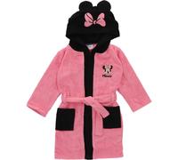 Disney - Peignoir de bain Minnie avec petit nœud - Poches latérales - Cordon de serrage - 100% Polyester - Rose (FR/ES, Âge, 6 ans, 8 ans, Taille normale, Rose)