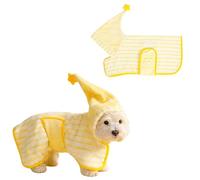 Peignoir de bain pour chiens et chats, super absorbant, en microfibre, séchage rapide, à rayures, manteau de séchage à capuche avec décoration d'étoiles, peignoir pour chien pour le quotidien, les