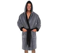 Peignoir de bain pour homme à changer, peignoir pour homme avec capuche-ceinture en éponge super douce Peignoir chaud en éponge pour l'automne, peignoir en peluche douce pour l'hiver Poncho peignoir