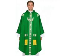 Peignoir de prêtre avec ruban catholique Chasuble